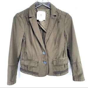 Anthropologie Hei Hei Delanie Olive Green Blazer